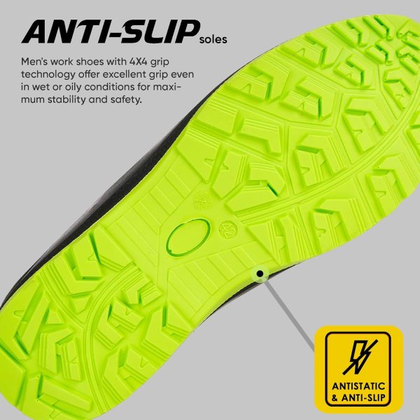 🔥 S3 Sicherheitsschuhe – BWOLF SPYKE Low Arbeitsschuhe Herren S3 Sicherheitsschuhe Herren S3 wasserdicht, ölbeständig, rutschhemmend 4x4 Grip Tech, Ergo Sohle | – Bild 4