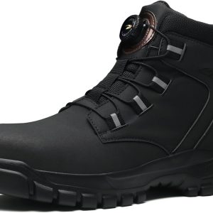 🔥 Arbeitsschuhe wasserdicht – NACKINg Sicherheitsschuhe Arbeitsschuhe Herren Damen Leicht Stahlkappe Atmungsaktiv Sicherheitsstiefel rutschfest Arbeitsstiefel mit Drehknopf |