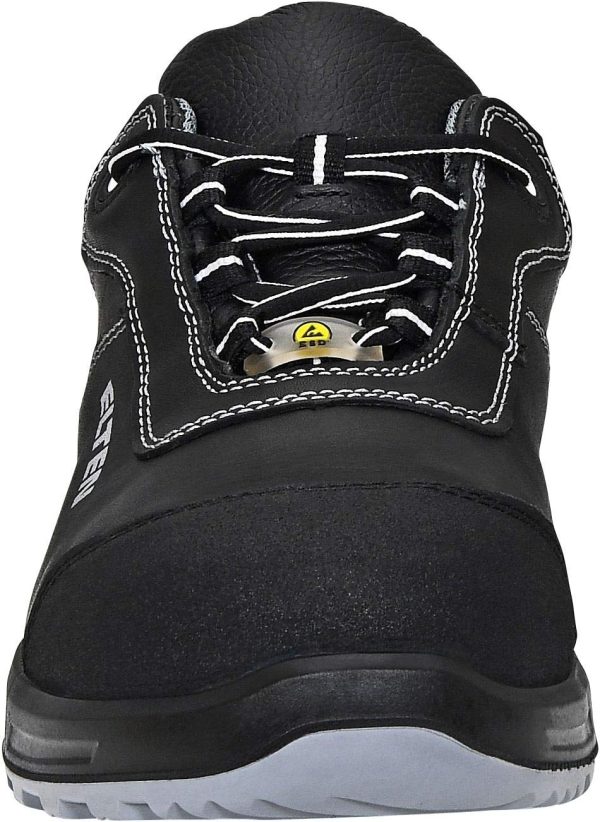 🔥 S3 Sicherheitsschuhe – ELTEN Sicherheitsschuhe REACTION XXT Low ESD S3, Damen und Herren, Leder, Kunststoffkappe (leichter als Stahlkappe), leicht, robust, Schwarz/Grau, Größe: 41 | – Bild 2