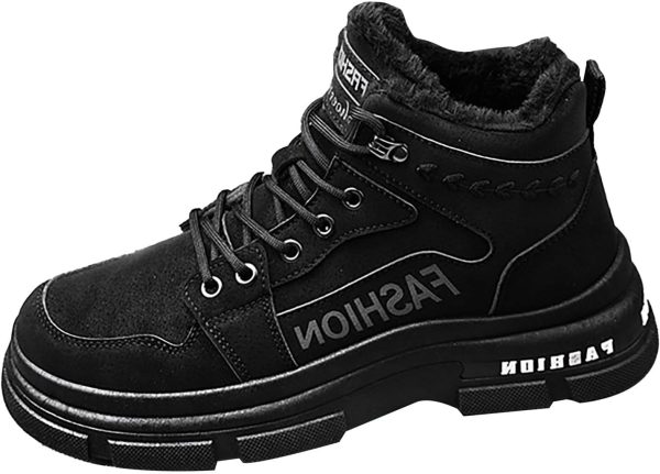 🔥 Arbeitsschuhe wasserdicht – DKLOVIFU Sicherheitsschuhe Herren S3 Leicht Paar Frauen Männer Wanderstiefel Schuhe Baumwolle kurze Schuhe Schneestiefel Herren Schuhe Schwarz 46 Sicherheitsschuhe Herren S3 Leicht Rutschfeste |
