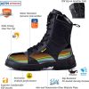 🔥 S3 Sicherheitsschuhe – S3 Arbeitsschuhe Herren & Damen Militär, H-9438 Sicherheitsschuhe ESD, Wasserdichtes & Atmungsaktiv Leder, Leichte & Bequeme Einlegesohle, S1P Stahlzehe & Stahlplatte, Seite mit Reißverschluss | – Bild 3