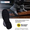 🔥 S3 Sicherheitsschuhe – S3 Arbeitsschuhe Herren & Damen Militär, H-9438 Sicherheitsschuhe ESD, Wasserdichtes & Atmungsaktiv Leder, Leichte & Bequeme Einlegesohle, S1P Stahlzehe & Stahlplatte, Seite mit Reißverschluss | – Bild 2