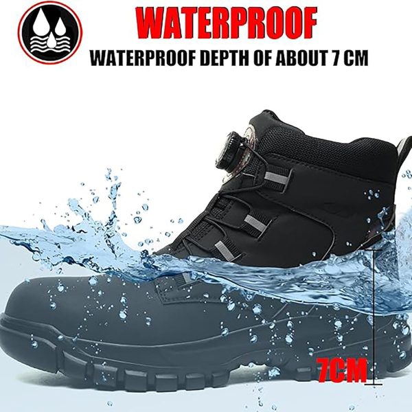 🔥 Arbeitsschuhe wasserdicht – DKLOVIFU Sicherheitsschuhe Herren S1 Anti-Pannen-Arbeitsversicherungsschuhe Rutschfeste Kopfschuhe Baukleidung Hohe Arbeitsstiefel Fitness Schuhe Herren Sicherheitsschuhe S2 Arbeitsschuhe Herren S3 | – Bild 7