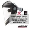🔥 Schutzhelm mit Visier – JACKSON SAFETY 14200 Maxview Premium Full Face Shield / Face Guard Clear Tönung, Visier Gesichtsschutz und Ratsche Kopfbedeckung | JACKSON SAFETY – Bild 4