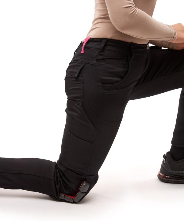🔥 Engelbert Strauss Hose – strongAnt Damen Arbeitshose komplett Stretch für Frauen Bundhose mit Kniepolstertaschen Schwarz Grau Weiß Pink | – Bild 5