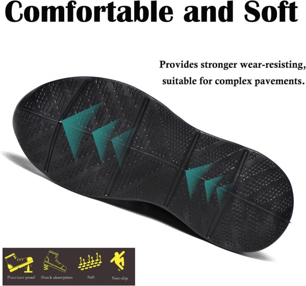 🔥 S3 Sicherheitsschuhe – PJZHJI Arbeitsschuhe Herren Damen Sicherheitsschuhe Leicht Stahlkappenschuhe Sportlich Atmungsaktiv Arbeitsschutzschuhe Schutzschuhe mit Stahlkappen | – Bild 5
