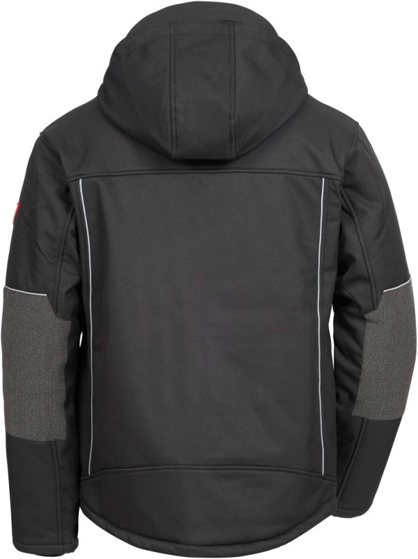 🔥 Winter-Arbeitskleidung – Nitras Winter-Softshelljacke Motion TEX Plus (Farbe: schwarz; Größe: XXL) | – Bild 2