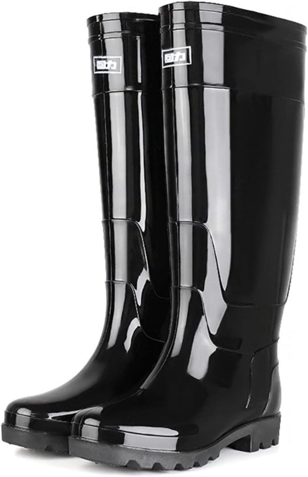 🔥 Arbeitsschuhe wasserdicht – NALSA rutschfeste Gummistiefel für Industrie und BAU, wasserdichte Gummistiefel, Unisex Erwachsene hohe Zylinder Arbeitsschuhe,Allseasons-44EU |