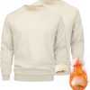 🔥 Winter-Arbeitskleidung – ANHATUIV Herren-Sweatshirt, lässig, Fleecepullover, dicker Rundhalsausschnitt, klassisch, warm, Winter-Sweatshirt, einfarbig, lässig, Arbeitskleidung, dick, flauschig, Sweatshirt, 2 Stück, 2 Stück, |