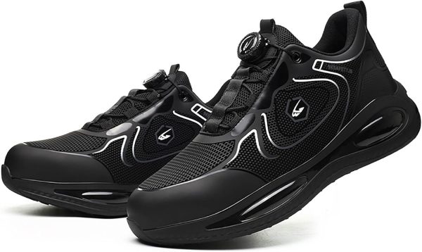 🔥 Arbeitsschuhe wasserdicht – Safety Unisex Adult Shoes Sicherheitsschuhe Herren S3 Sportliche Wasserdicht Arbeitsschuhe Damen Leicht Atmungsaktiv Trends Drehknopf Sneaker Anti-Smash Anti-Punktur Stahlkappenschuhe Größe 37-44 | – Bild 3