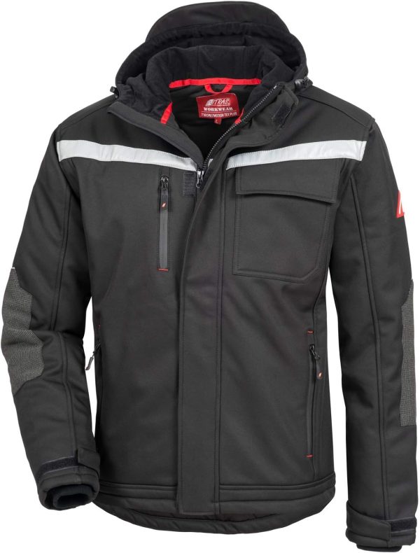 🔥 Winter-Arbeitskleidung – Nitras Winter-Softshelljacke Motion TEX Plus (Farbe: schwarz; Größe: XXL) |