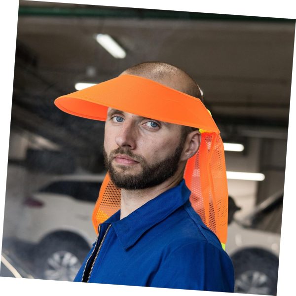 🔥 Schutzhelm mit Visier – HOMSFOU Sonnenschutz-Helmvorhang Schutzhelm mit Visier voller Krempe Gestalter Hutlicht Mützen Strohhut UV gesichtssonnenschutz gesichtssonnencreme Mesh-Sonnenblende BAU Hut Abdeckung Netz | HOMSFOU – Bild 9