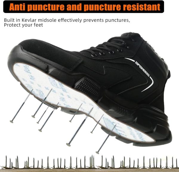 🔥 Arbeitsschuhe wasserdicht – SPSHOOS Winter Sicherheitsschuhe Herren Damen Hoch Arbeitsschuhe Warm Gefüttert Sicherheitsstiefel Wasserdicht Rutschfeste mit Stahlkappen | – Bild 5