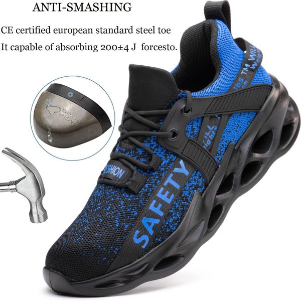 🔥 S3 Sicherheitsschuhe – PJZHJI Arbeitsschuhe Herren Leicht Sicherheitsschuhe Sportlich Stahlkappenschuhe Atmungsaktiv Arbeitsschutzschuhe Schutzschuhe mit Stahlkappen | – Bild 2