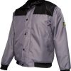 🔥 Winter-Arbeitskleidung – RODOPI Windyard Arbeitsjacke für Herren und Damen Pilotenjacke grau schwarz Bomberjacke Gr. S-3XL gefütterte Jacke mit flexiblem Bund an Armen und Hüfte |
