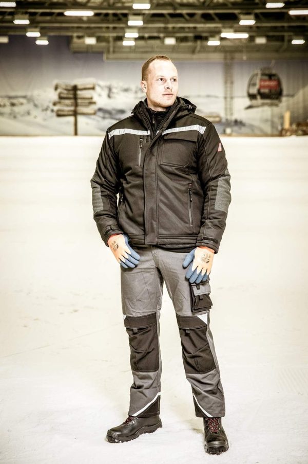 🔥 Winter-Arbeitskleidung – Nitras Winter-Softshelljacke Motion TEX Plus (Farbe: schwarz; Größe: XXL) | – Bild 4
