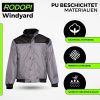 🔥 Winter-Arbeitskleidung – RODOPI Windyard Arbeitsjacke für Herren und Damen Pilotenjacke grau schwarz Bomberjacke Gr. S-3XL gefütterte Jacke mit flexiblem Bund an Armen und Hüfte | – Bild 4
