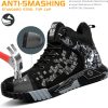 🔥 S3 Sicherheitsschuhe – COOU Arbeitsschuhe Hoch Leicht Herren Damen Sicherheitsschuhe rutschfest Stahlkappenschuhe Sportlich Sicherheitsstiefel Stahlkappe Arbeitsschutzschuhe 37-46 EU | – Bild 2
