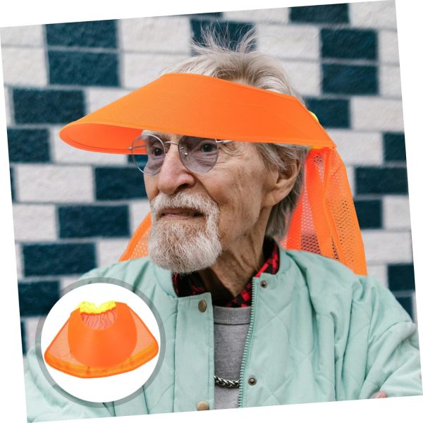 🔥 Schutzhelm mit Visier – HOMSFOU Sonnenschutz-Helmvorhang Schutzhelm mit Visier voller Krempe Gestalter Hutlicht Mützen Strohhut UV gesichtssonnenschutz gesichtssonnencreme Mesh-Sonnenblende BAU Hut Abdeckung Netz | HOMSFOU – Bild 8