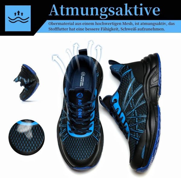 🔥 S3 Sicherheitsschuhe – AOACOEBN Sicherheitsschuhe Herren Damen Arbeitsschuhe Leicht Sportlich Stahlkappenschuhe rutschfest Atmungsaktiv Schutzschuhe | – Bild 5