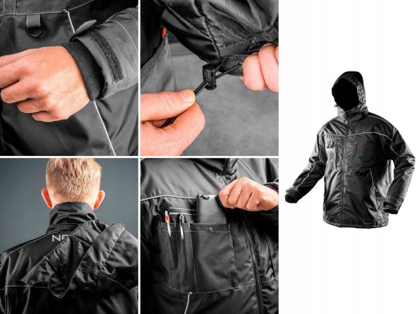 🔥 Winter-Arbeitskleidung – NEO TOOLS Thermo Männer Winter Arbeitshose oder Set mit Winter Arbeitsjacke Gr. S(48) - 3XL(58) | Robuste, Warme, wasserdichte, Winddichte aus Verstärktem Oxford-Gewebe | – Bild 6