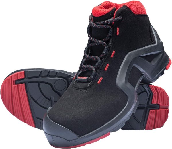 🔥 S3 Sicherheitsschuhe – Uvex 1 X-Tended Support Arbeitsstiefel - Sicherheitsstiefel S3 SRC ESD - Rot-Schwarz | – Bild 3