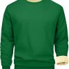 🔥 Winter-Arbeitskleidung – Herren-Fleecepullover, Herren-Sweatshirt, Rundhalsausschnitt, Fleecefutter, Thermo-Pullover, Winter, warm, langärmelig, einfarbig, lässig, Arbeitskleidung, dick, flauschiges Sweatshirt, grün, XL | – Bild 3