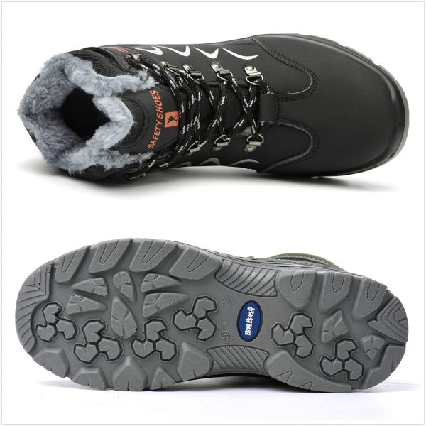 🔥 S3 Sicherheitsschuhe – Blueskyli Sicherheitsschuhe Herren Damen Arbeitsschuhe S3 Leicht Wasserdicht Hoch Sicherheitsstiefel Winter Warm Gefüttert Schutzschuhe mit Stahlkappe | – Bild 3