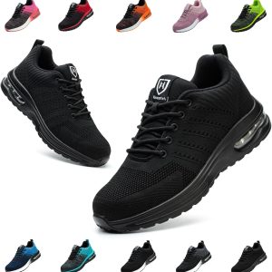 🔥 S3 Sicherheitsschuhe – Bawalon Arbeitsschuhe Leicht Herren Sicherheitsschuhe Damen rutschfest Sportlich Stahlkappenschuhe Atmungsaktiv mit Stahlkappe Arbeitsschutzschuhe |