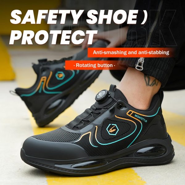 🔥 Arbeitsschuhe wasserdicht – Gugifcto Sicherheitsschuhe Arbeitsschuhe Herren Damen Leicht Atmungsa rutschfeste Stahlkappenschuhe Mit Stahlkappe 36-46EU | – Bild 5