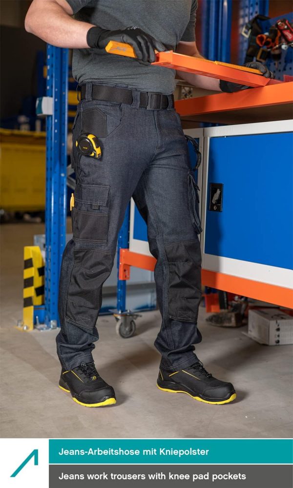 🔥 Engelbert Strauss Hose – ACE Genesis Jeans Herren-Arbeits-Hose lang - Männer-Cargo-Hosen aus 98% Baumwolle - Stretch-Bund & Knie-Taschen | – Bild 4
