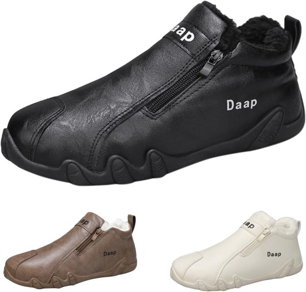 🔥 Winter-Arbeitskleidung – Herren Frühling und Herbst Winter Arbeitskleidung Verschluss Zehen Freizeitschuhe Plus Samt Warm Herren Arbeitskleidung Laufen Bergsteigen Wandern Sport Schneestiefel Herren Jagdstiefel, Schwarz , 39 | – Bild 2
