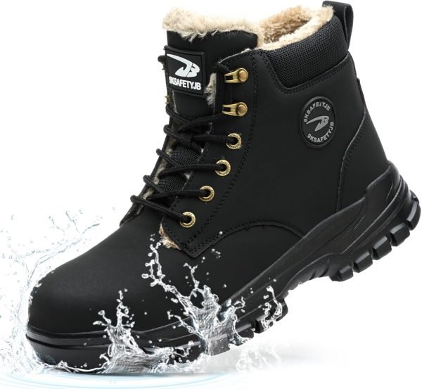 🔥 Arbeitsschuhe wasserdicht – NACKINg Sicherheitsschuhe Herren Damen Arbeitsschuhe Wasserdicht Sicherheitsstiefel Winter Warm Gefüttert Schutzschuhe mit Stahlkappe |