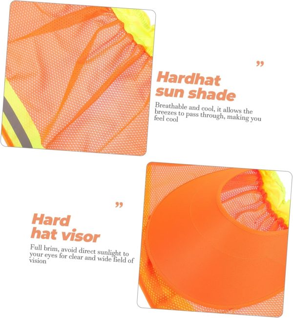 🔥 Schutzhelm mit Visier – HOMSFOU Sonnenschutz-Helmvorhang Schutzhelm mit Visier voller Krempe Gestalter Hutlicht Mützen Strohhut UV gesichtssonnenschutz gesichtssonnencreme Mesh-Sonnenblende BAU Hut Abdeckung Netz | HOMSFOU – Bild 6