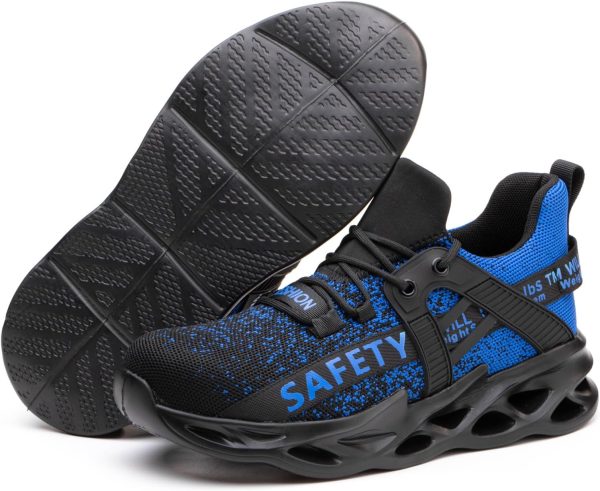 🔥 S3 Sicherheitsschuhe – PJZHJI Arbeitsschuhe Herren Leicht Sicherheitsschuhe Sportlich Stahlkappenschuhe Atmungsaktiv Arbeitsschutzschuhe Schutzschuhe mit Stahlkappen | – Bild 6