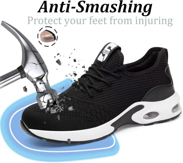 🔥 S3 Sicherheitsschuhe – Fadezar Sicherheitsschuhe Herren Leichte Arbeitsschuhe Herren Damen Sportliche Atmungsaktive Stahlkappenschuhe rutschfeste Arbeitsturnschuhe | – Bild 2