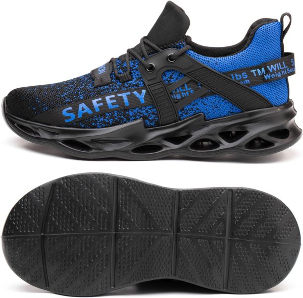 🔥 S3 Sicherheitsschuhe – PJZHJI Arbeitsschuhe Herren Leicht Sicherheitsschuhe Sportlich Stahlkappenschuhe Atmungsaktiv Arbeitsschutzschuhe Schutzschuhe mit Stahlkappen | – Bild 5