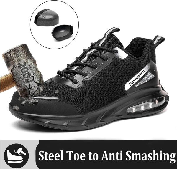 🔥 Arbeitsschuhe wasserdicht – Fadezar Sicherheitsschuhe Herren Damen Wasserdicht Arbeitsschuhe Herren Leicht Atmungsaktiv Stahlkappenschuh Sportlich rutschfest Arbeitsturnschuhe Gr.36-46 | – Bild 3