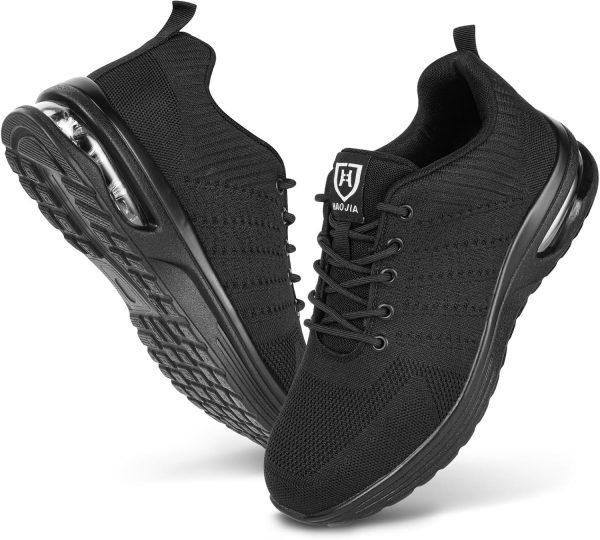 🔥 Arbeitsschuhe wasserdicht – OFFCUP Sicherheitsschuhe Herren, Leichte Arbeitsschuhe, Sportlich Stahlkappenschuhe, Arbeitsturnschuhe Atmungsaktiv rutschfest Luftkissen Sneaker Bequeme | – Bild 2