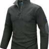 🔥 Winter-Arbeitskleidung – Scheibler Herren Troyer Arbeitspullover mit 1/4 Reißverschluss Winter Warm Stickpullover mit Stehkragen Stricktroyer für Männer Sweatshirt Ohne Kapuze |