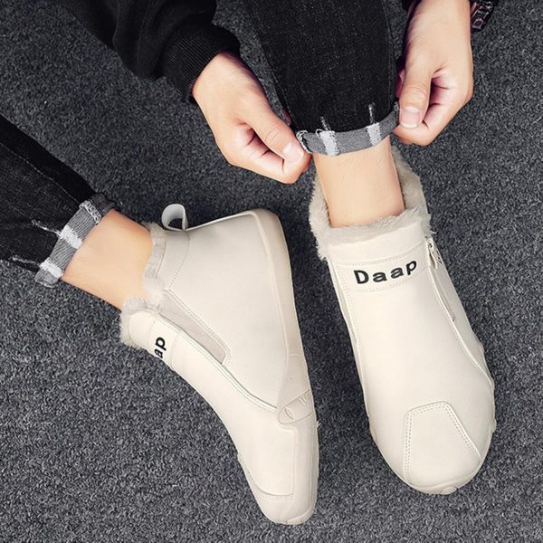 🔥 Winter-Arbeitskleidung – Herren Frühling und Herbst Winter Arbeitskleidung Verschluss Zehen Freizeitschuhe Plus Samt Warm Herren Arbeitskleidung Laufen Bergsteigen Wandern Sport Schneestiefel Herren Jagdstiefel, beige, 40 2/3 | – Bild 7