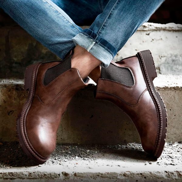 🔥 Arbeitsschuhe wasserdicht – Arbeitsschuhe Herren wasserdichte Sicherheitsschuhe S3 Leicht Chelsea Pu-Sicherheitsstiefel rutschfest Schutzschuhe Stahlkappenschuhe Aus Leder Atmungsaktiv | – Bild 2