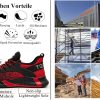 🔥 Arbeitsschuhe wasserdicht – AONETIGER Sicherheitsschuhe Herren Damen Leicht Arbeitsschuhe Stahlkappe Sportlich Schutzschuhe Atmungsaktiv rutschfest Schuhe Sneaker | – Bild 2