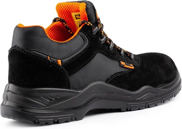 🔥 Arbeitsschuhe wasserdicht – BLACK HAMMER Sicherheitsschuhe Herren leicht Kunststoffkappe und Kevlar-Zwischensohle Arbeitsschuhe knöchelhoch Sicherheitsstiefel Wanderschuhe S1P SRC 1557 | – Bild 5