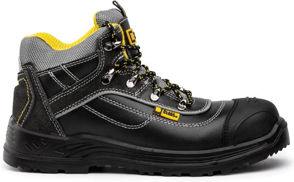 🔥 S3 Sicherheitsschuhe – BLACK HAMMER Sicherheitsstiefel Herren Leicht Arbeitsstiefel Stahlkappe Zwischensohle aus Stahl Sicherheitsschuhe für Arbeit Bequeme Arbeitsschuhe Wasserdicht Rutschfest Antistatisch S3 9944 | – Bild 6