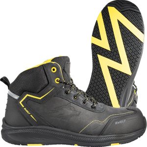 🔥 Arbeitsschuhe wasserdicht – BWOLF Phoenix Arbeitsschuhe Herren S3 High Sicherheitsschuhe Herren S3 Nabuk wasserdicht, rutschhemmend 4x4 Grip Tech, Ergo Sohlen |
