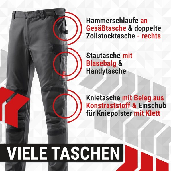 🔥 Engelbert Strauss Hose – KRÄHE WORKWEAR Profession Pro Evo Bundhose I Arbeitshose mit Stretch I Made IN Europe I unser Allroundtalent mit höchsten Ansprüchen an Stapazierfähigkeit und Qualität | – Bild 4