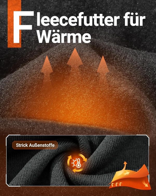 🔥 Winter-Arbeitskleidung – Scheibler Herren Troyer Arbeitspullover mit 1/4 Reißverschluss Winter Warm Stickpullover mit Stehkragen Stricktroyer für Männer Sweatshirt Ohne Kapuze | – Bild 2