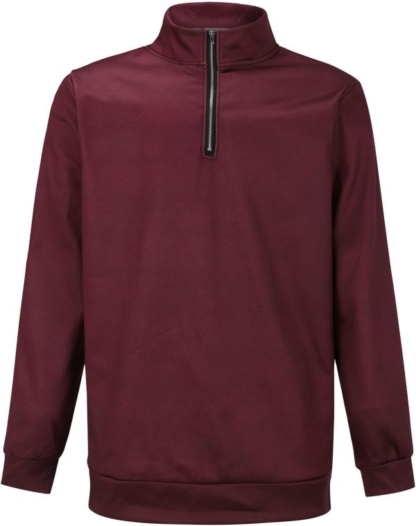 🔥 Winter-Arbeitskleidung – Herren Winter Sweatshirt Fleece Pullover Gefüttert Sport Pulli Warm Langarm Shirt mit Rundhalsausschnitt Winterpullover v Neck Pullover Herren Herren Sweatjacke ohne Kapuze blau | – Bild 2