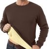 🔥 Winter-Arbeitskleidung – Herren-Fleecepullover, Herren-Sweatshirt, Rundhalsausschnitt, Fleecefutter, Thermo-Pullover, Winter, warm, langärmelig, einfarbig, lässig, Arbeitskleidung, dick, flauschiges Sweatshirt, coffee, 4XL |